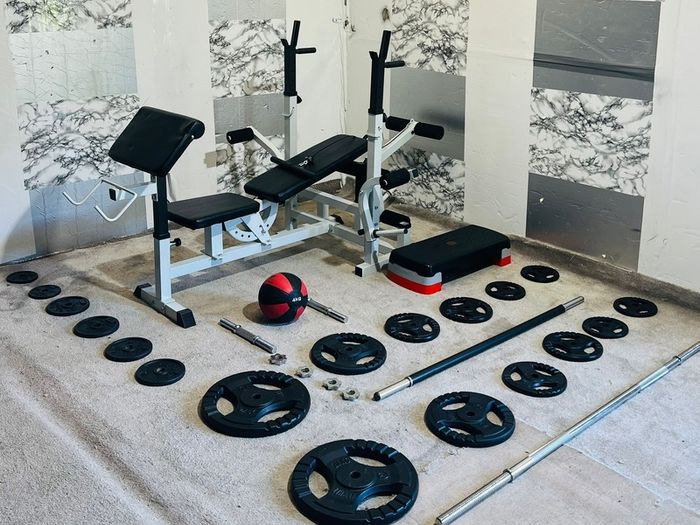 New Condition Life Time Weights Bench Bar & More