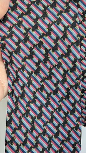Christian Dior Monsieur Tie Silk Geometric Multicolour Vintage Designer