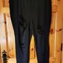 Fab Black Ripped Leggings size 20 Image 2