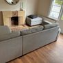 DFS Lydia 3 Seater L-Shaped Sofa Bed & Footstool Professionally Cleaned Image 2