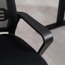 Mesh office chair without casters, sled base, for conference room, waiting area, reception, black Image 3