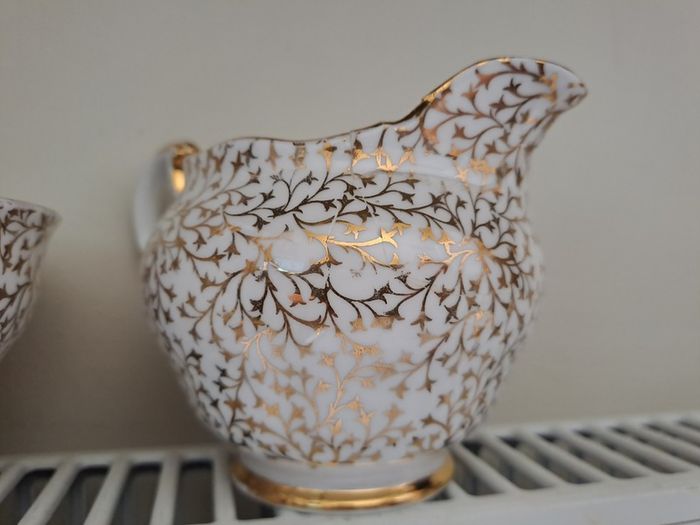 Crown Regent sugar bowl and creamer