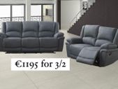 Easy clean fabric recliner sofa set on sale !