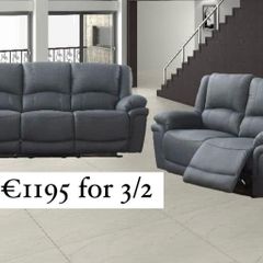 Easy clean fabric recliner sofa set on sale !