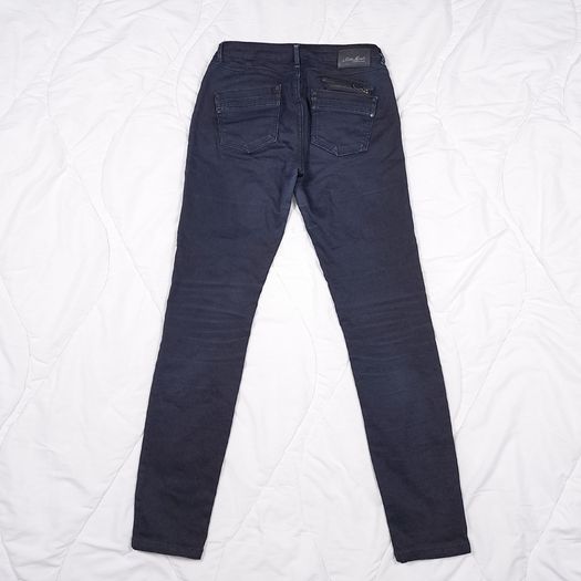 Mos Mosh Dark Blue Moto Biker Zip Detail Skinny Denim Jeans Size 28/10UK/38EU