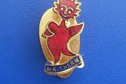 MR THERM (British Gas Council) - an enamelled promotional badge (1930s to 1950s)