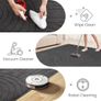 Rugs Living Room 160x230cm,3D Semicircular pattern Grey Area Rugs for Bedroom,Extra Large Rugs for living room,Machine Washable Image 3