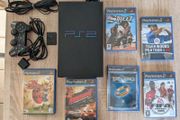 PS2 console incl. Jak &amp; Daxter, Lord of the Rings, Burnout ...