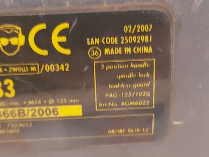 Power Craft 9283 Angle Grinder 230V 1020W 125mm 5 inch In Excellent condition and  Working Order