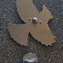 Flying bird , pin back badge. Image 2