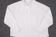 Part Two White Eyelet Embroidered Lace Detail Long Sleeve Blouse 8UK/36EU