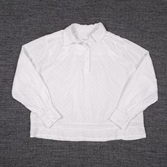 Part Two White Eyelet Embroidered Lace Detail Long Sleeve Blouse 8UK/36EU