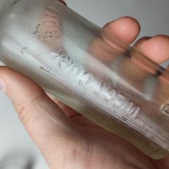 148 - Vintage West Cork Bottling Company Bandon Clear Glass Collectible Decorative Bottle