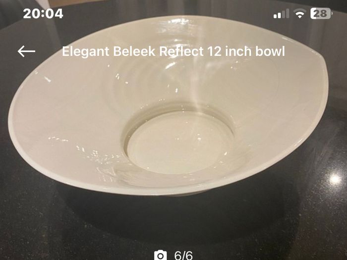 Reduced Belleek living Reflect 12 inch bowl with original sticker