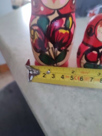 Matryoshka Matryoshka Matryoshka Babushka 3 Piece Russian Doll Old Vintage Wooden Dolls