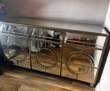 Gatsby antique mirror 3 drawer and 3 door sideboard