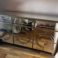 Gatsby antique mirror 3 drawer and 3 door sideboard