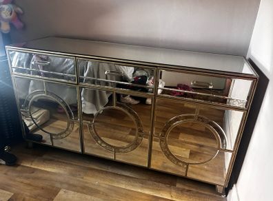 Gatsby antique mirror 3 drawer and 3 door sideboard
