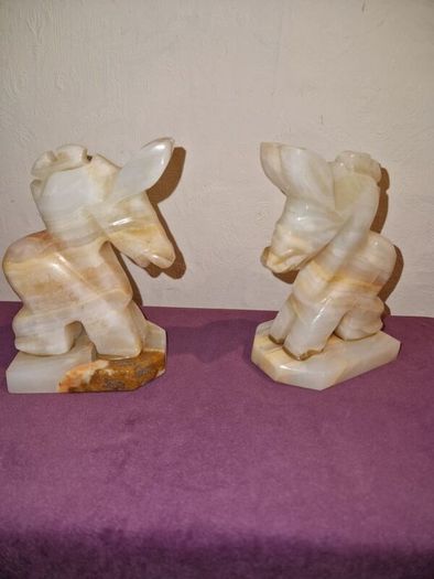 Onxy Donkey Bookends