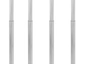 Telescopic Table Legs 4 pcs Brushed Nickel 710 mm-1100 mm