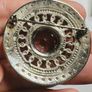 Scottish 1981 Celtic Pewter Traditionally Handmade Brooch Purple Crystal Image 4