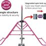 Gymnastics Bar Folding Gymnastics Equipment with Gymnastic Rings Adjustable Height Horizontal Bar for Kids/Home Girls/Children Ages 3-12 Years. Image 6