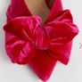 Asos Pink Velour Bow Slingback Image 7