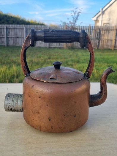 Vintage electric kettle made of copper