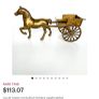 Vintage Brass Horse Cart Image 6