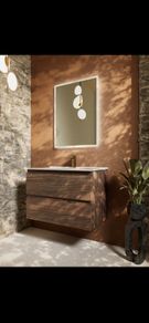 Incline 1000 Walnut unit and basin