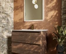 Incline 1000 Walnut unit and basin