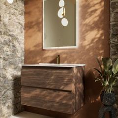 Incline 1000 Walnut unit and basin