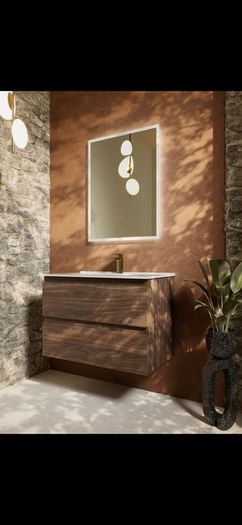 Incline 1000 Walnut unit and basin