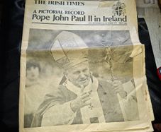 The Irish Times Newspaper Pope John Paul II in Ireland, covering his historic 1979 pastoral visit, Postage Available or Collection