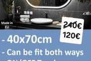 LED Bathroom Mirror Ensuite Dual LED Bright Light 40x70cm Made in EU Horizontal Vertical Fit