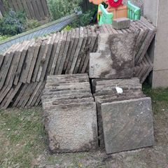 Roughly 100 patio slabs