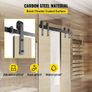 Barn Door Hardware Kit Barn Door Kit 14 Ft Carbon Steel For Double Doors Image 3