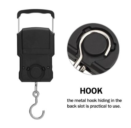 BRAND NEW 75Kg/10g Electronic Weighing Scale LCD Digital Display Hanging Hook Scale with Measuring Tape for Fishing Travel