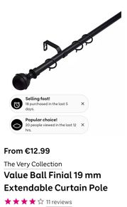 Very Value Ball Curtain Poles