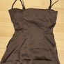 Brown satin dress Image 7