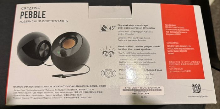 Creative pebble usb speakers