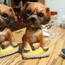 Vintage Foreign Dogs piggy bank  money box porcelain gift present Image 3