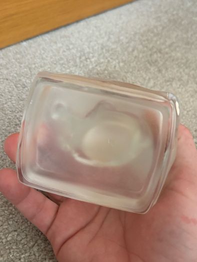 Vintage Clear Glass Cat Figurine