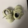 Cream Leather Moccasins Mocc Sizes: 3-6 months (12cm) from Rain + Conker Image 3