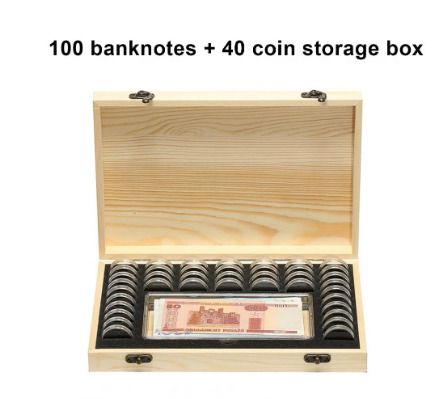 BRAND NEW Banknotes And Coins Protection Storage Box Suitable For Storing 40 Coins + 100 Banknotes