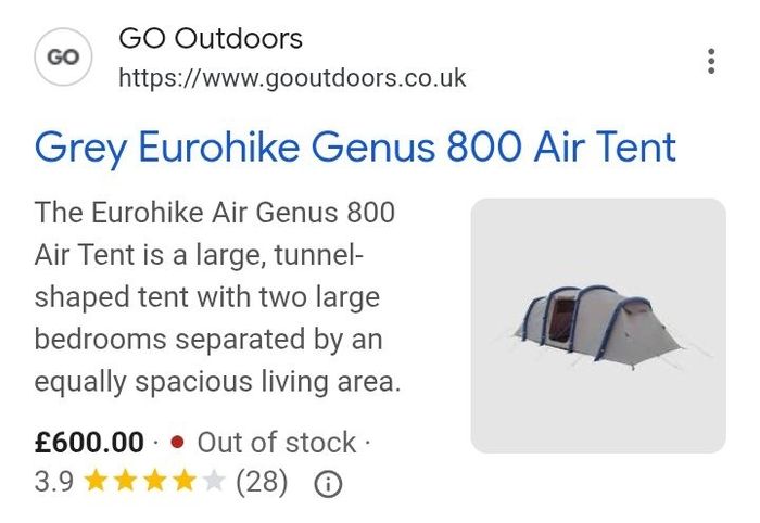 Eurohike Genus 800 Air Tent