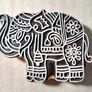 Beautiful Wooden Handmade Printing Block Stamp Block Decorative Textiles Crafts Tattoo 7cm Image 2