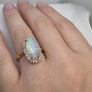 Opal Lab-Grown Diamond Halo Ring Image 4