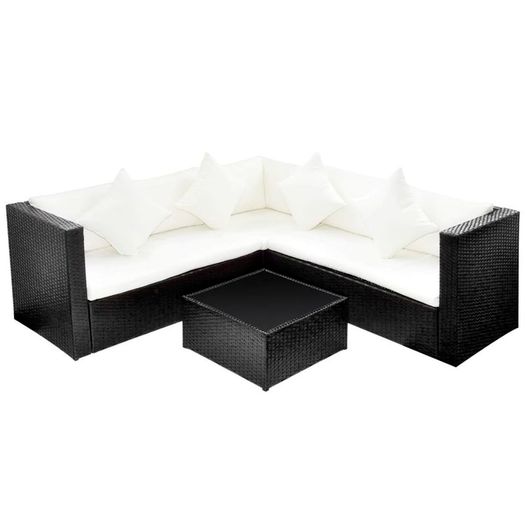 Garden Rattan - Free Delivery Semi Circle With Coffee Table