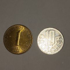 Two vintage Austrian coins